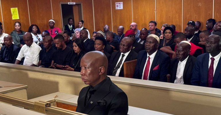 Supporters gather as firebrand South African politician Malema awaits sentence